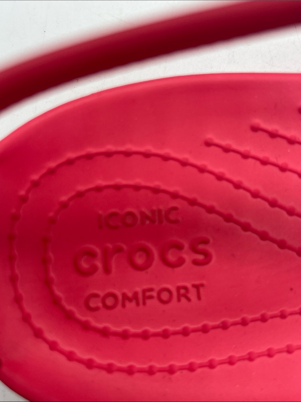 Crocs Serena Sandal/flip Flop Womens Size:5 T-Strap Comfort Watermelon Pink - Picture 6 of 8
